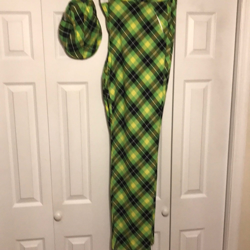Royal & Awesome Tartan Golf Pants and Hat Combo